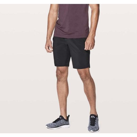 Lululemon Men's Chill Motion Shorts 9.5" Activewear Athletic Gym‎ Black Size XL - Picture 1 of 15